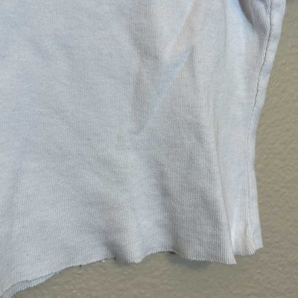 John Galt Brandy Melville White Heaven Sent Cropped Shirt - Picture 7 of 9